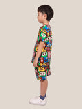 Boys Retro Mixtape Printed T-shirt with Shorts