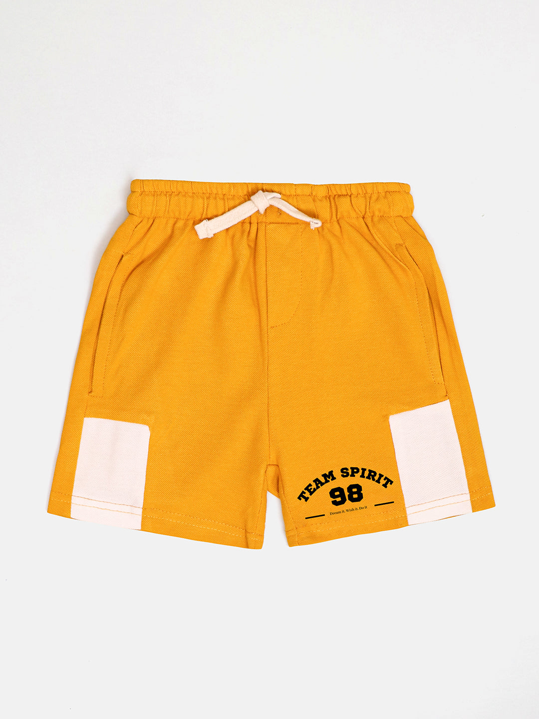 Boys Cotton Shorts Combo- Red, Yellow, Blue